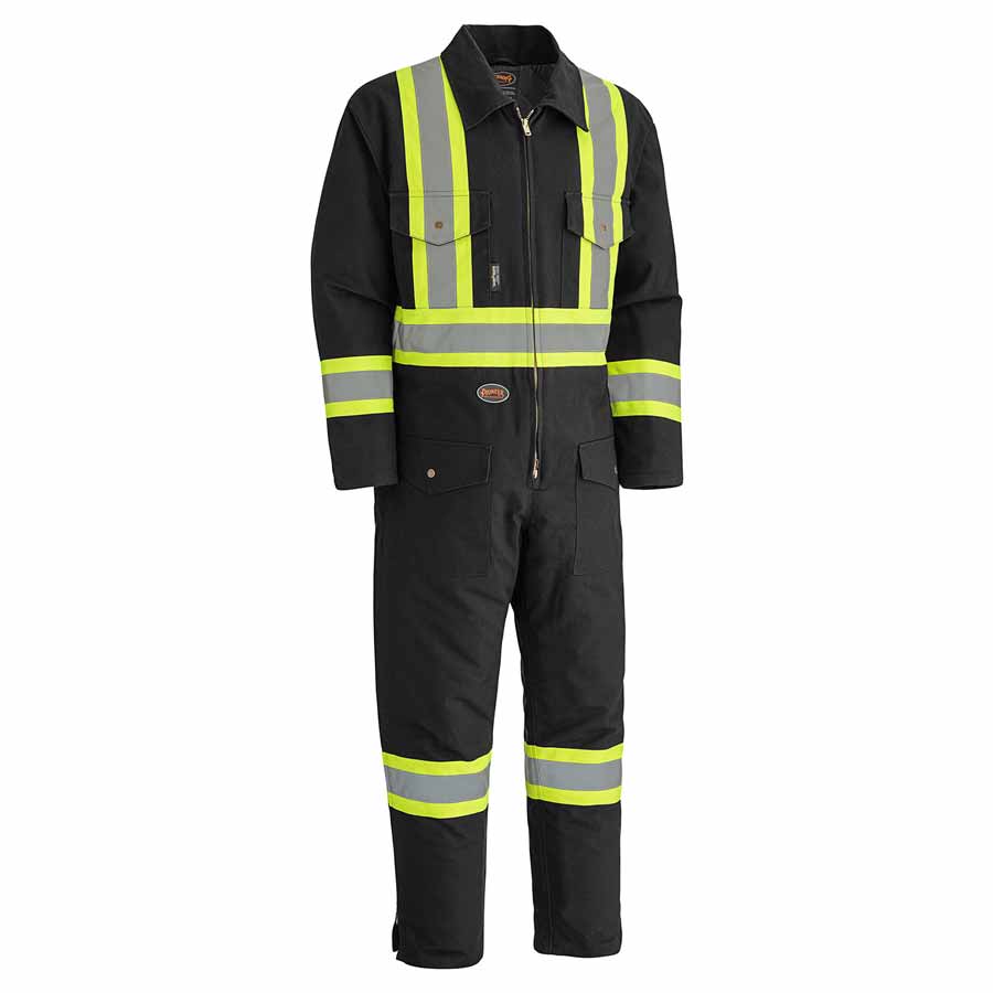 Insulated Cotton Duck Hi-Viz Safety Coveralls