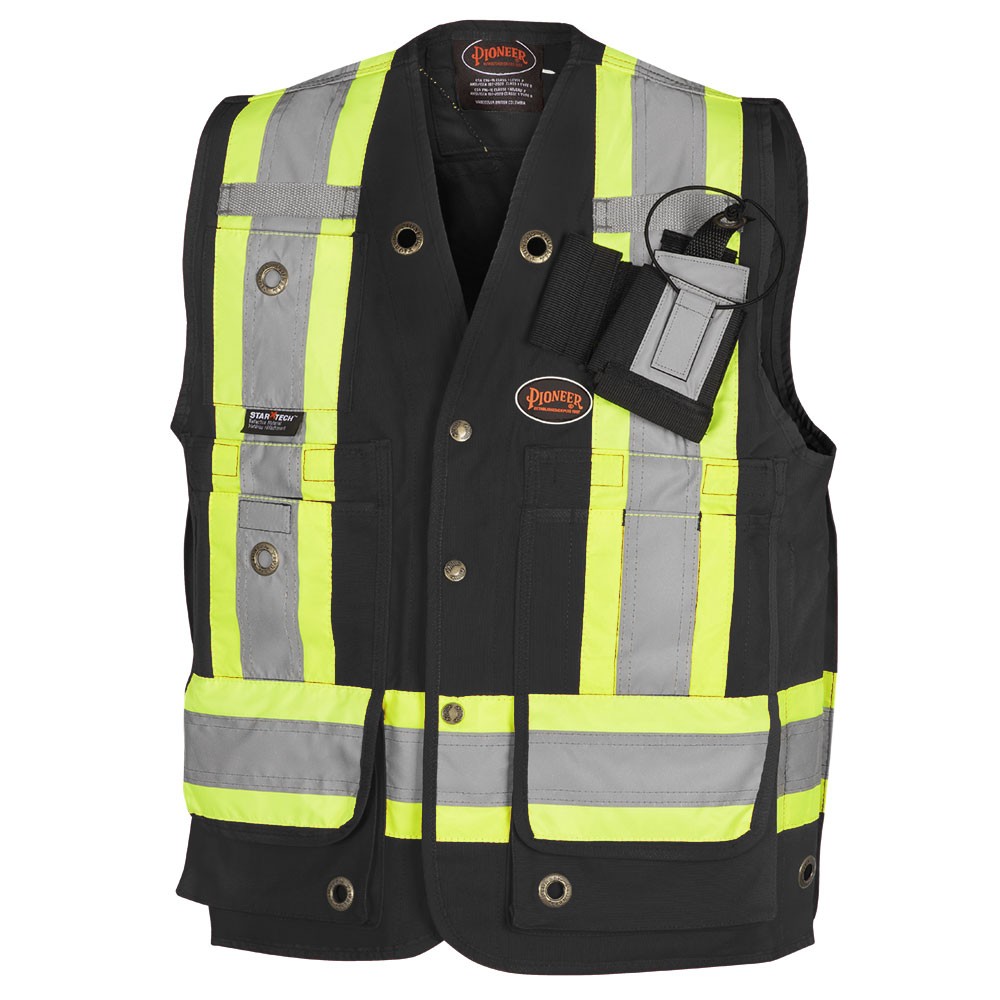 Hi-Viz CSA Cotton Duck Surveyor’s Vest | Direct Workwear