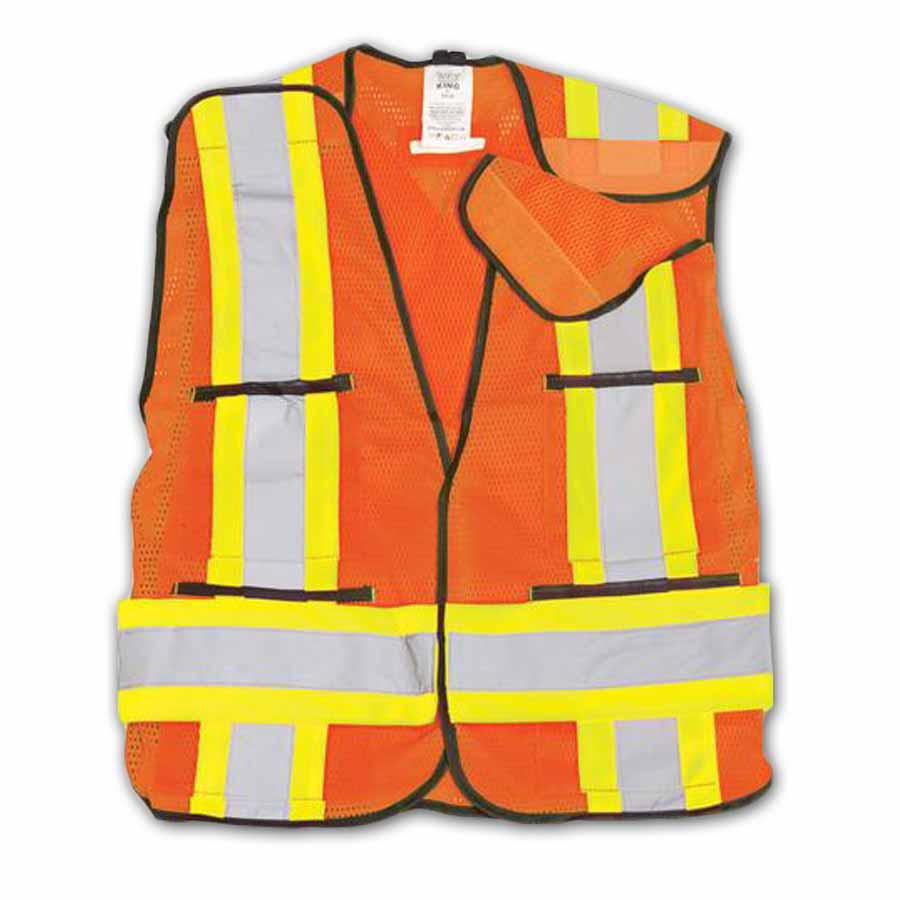 BK101 Orange Hi-vis mesh safety vest