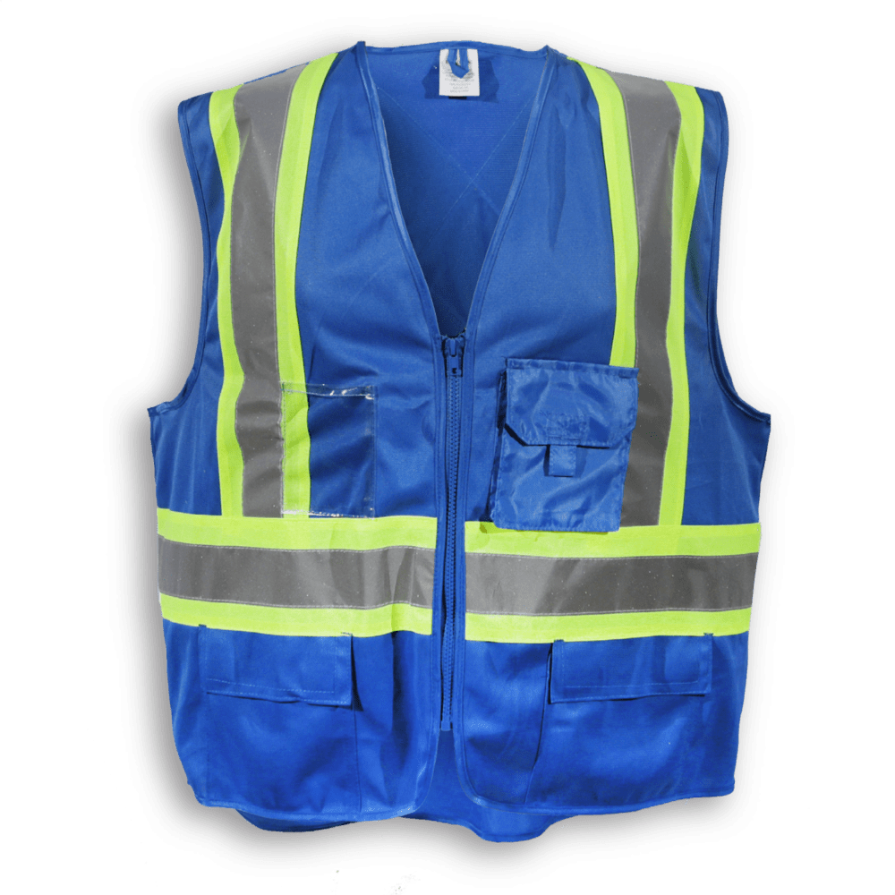 581ETLM Economy Safety Vest: Hi-Vis Vest: Zippered Mesh: ANSI 2