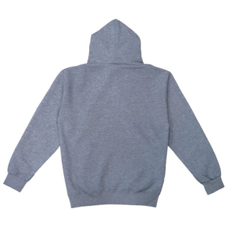 grey pullover hoody back