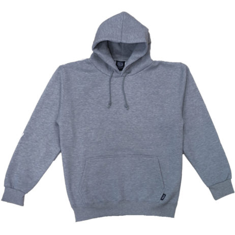 grey pullover hoodie front
