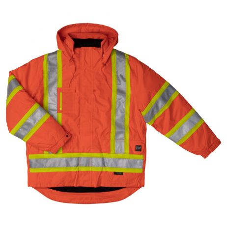 orange lined safety jacket