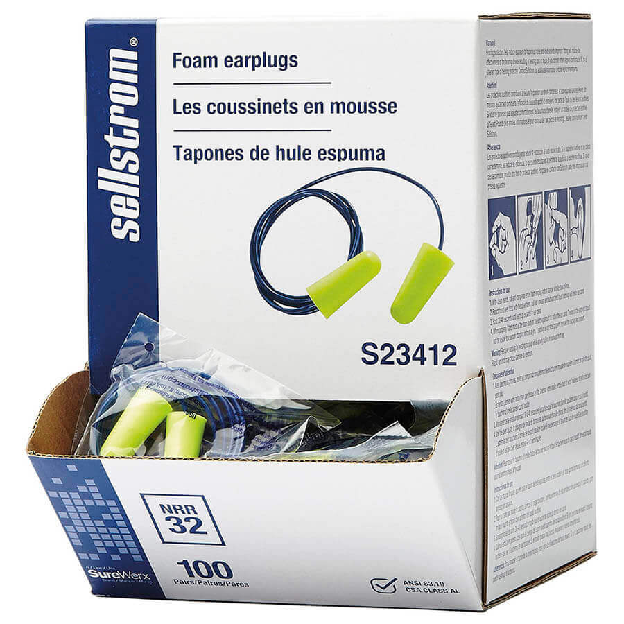 1-100 Pairs Disposable Earplugs with cord 37db Ear Plugs Hearing Protection 