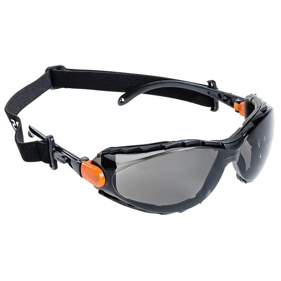 XPS502 Sealed Safety Glasses Smoke
