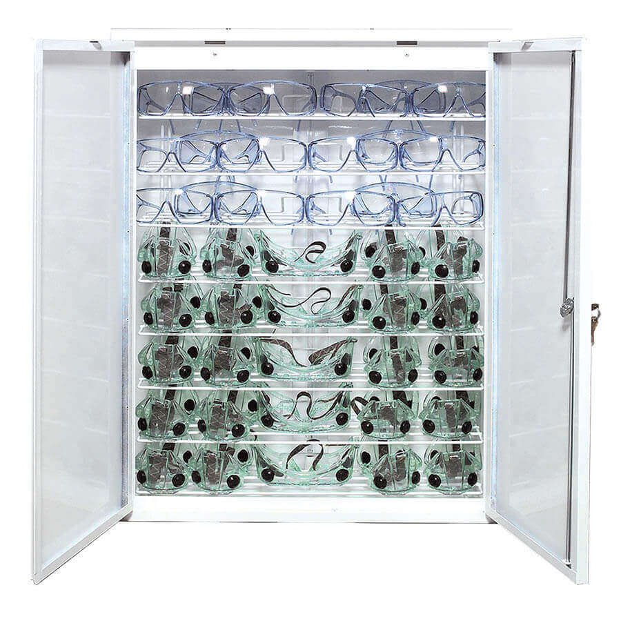 Full view of germicidal cabinet
