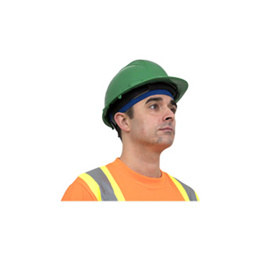 cooling head band with hard hat