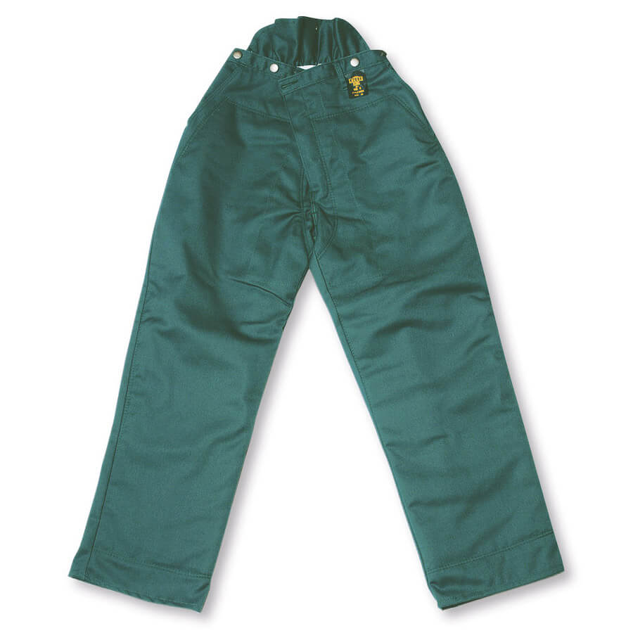 polyester chainsaw fallers pant green