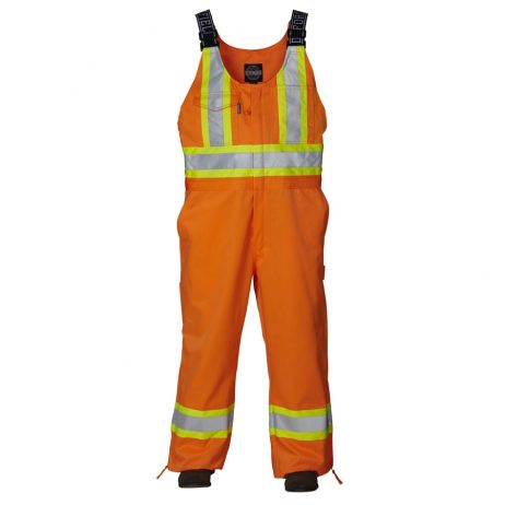 orange safety overalls