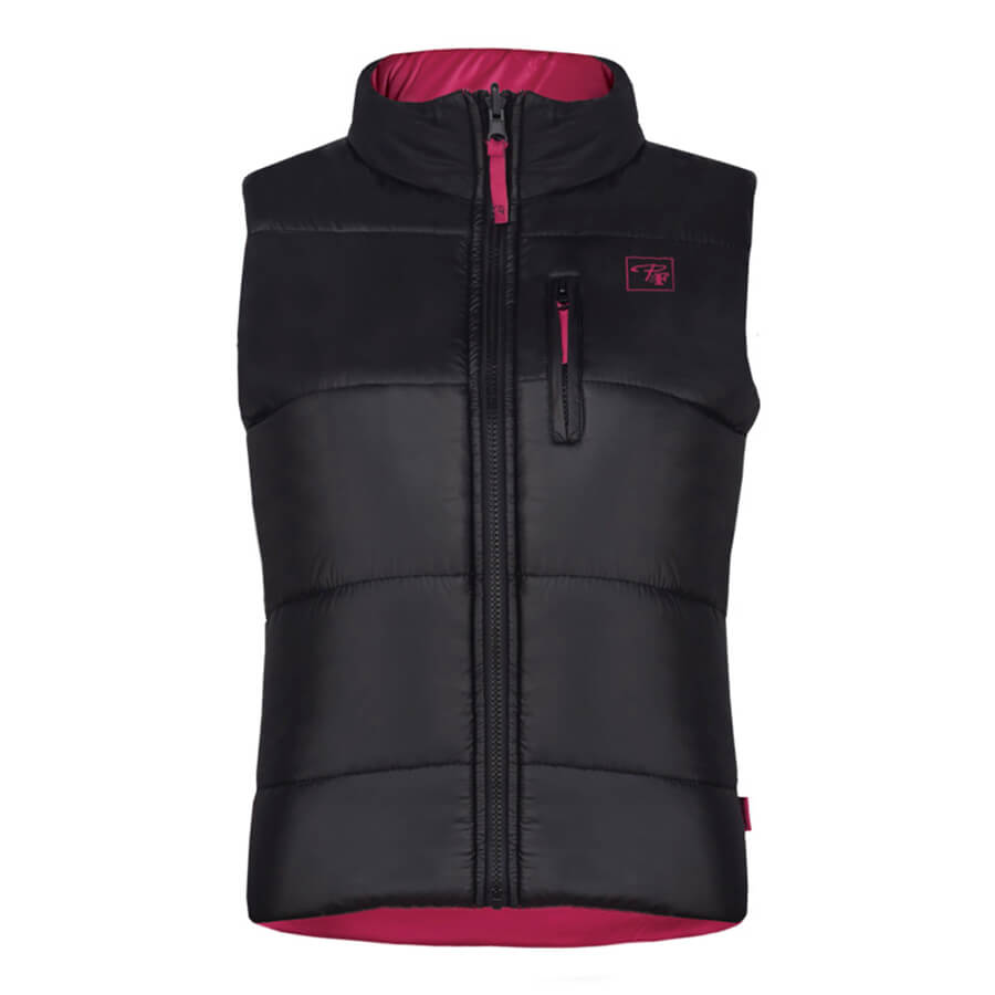 black insulated reversible women's vest
