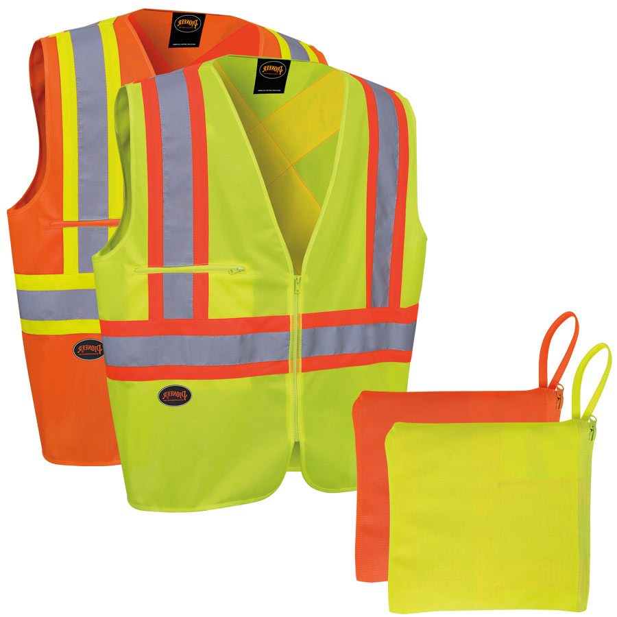 Packable Tricot Zip Safety Vest