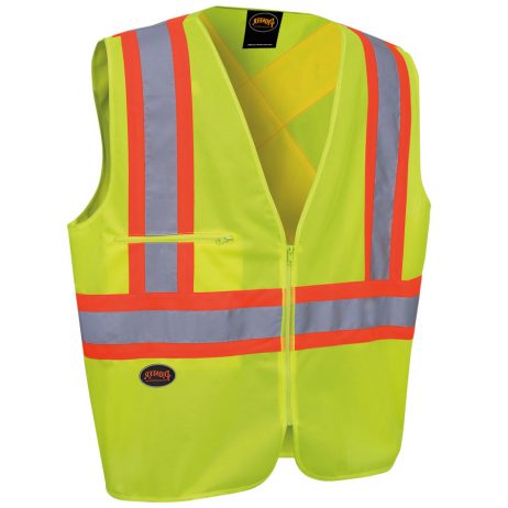 tricot hi-viz yellow vest