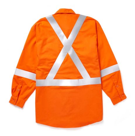 hi-viz orange flame resistant work shirt
