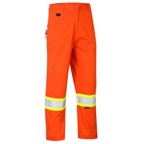 fr tech hi vis orange safety pants