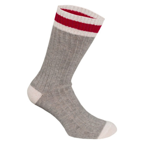 Grey and Red work sock