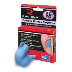 blue custom molded earplugs