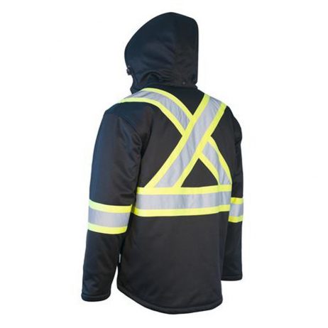 black hi vis safety jacket