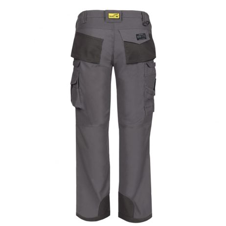 mens multi pocket work pants grey back