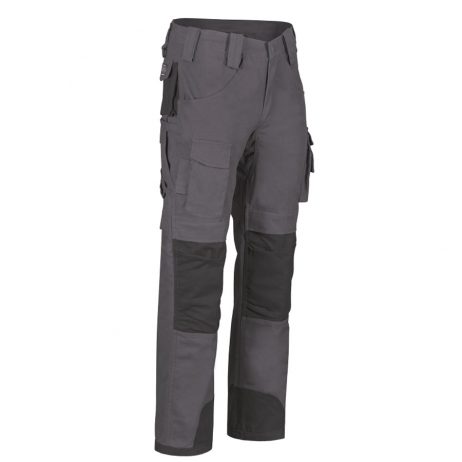 mens multi pocket work pants grey front