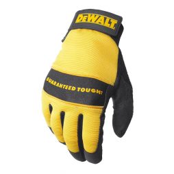 yellow and black leather glove