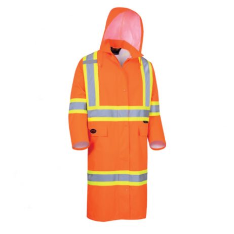 Long Orange Rain Coat