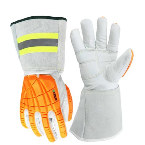 White and Orange Gloves