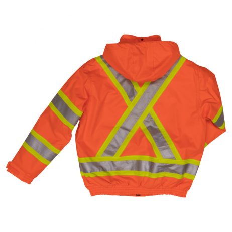orange safety bomber jacket