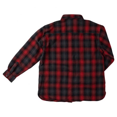 flannel overshirt red back