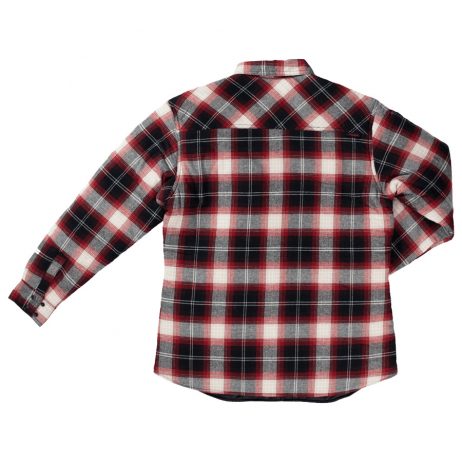 womens quilt lined flannel shirt red back