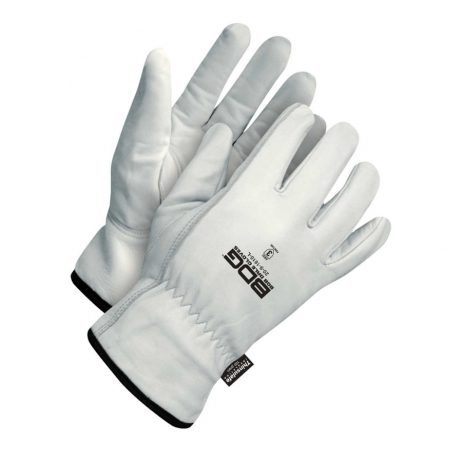 Winter White Goatskin Driver Gloves