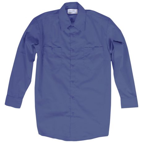 blue long sleeve work shirt