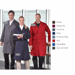 6200 Premium Three-Pocket Long Coat with Snaps