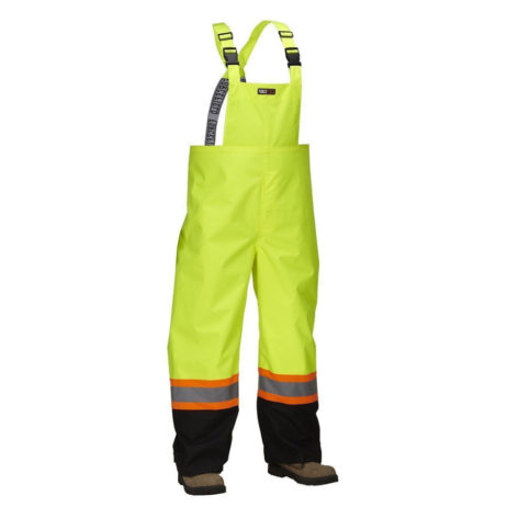 lime safety rain overalls