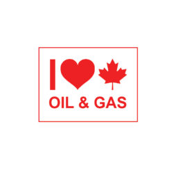 Large I Love Canadian Oil & Gas Sticker