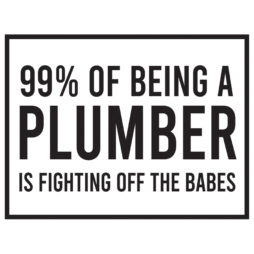 plumber joke sticker
