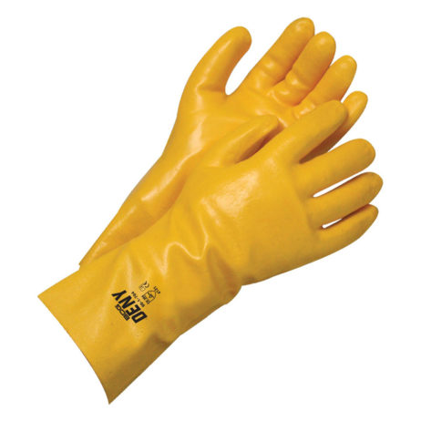 yellow pvc glove