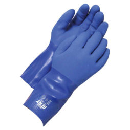 blue pvc gloves