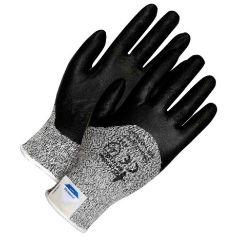 black grey cut resistant gloves