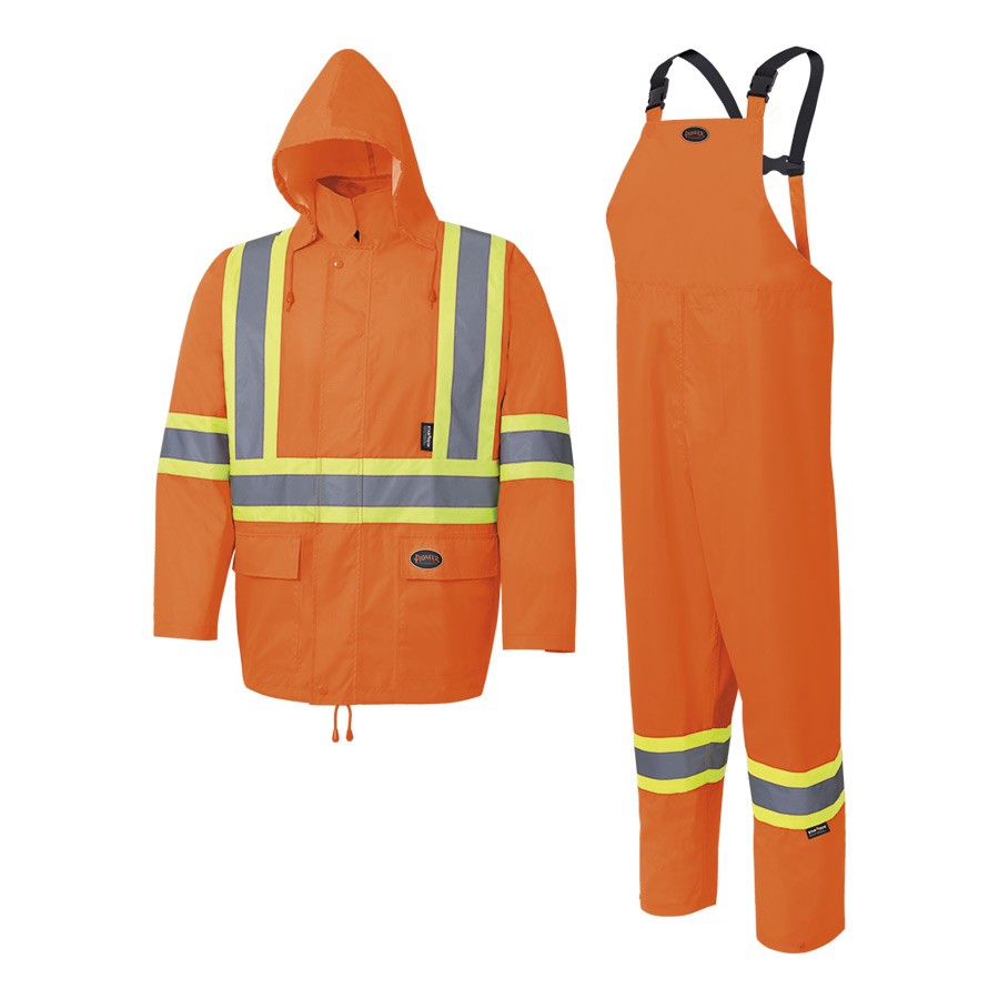 Hi-Viz Orange 150D Oxford Rainsuit | Direct Workwear