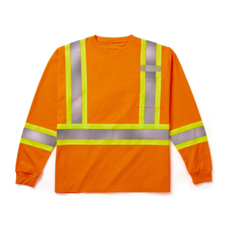 orange long sleeve safety shirt