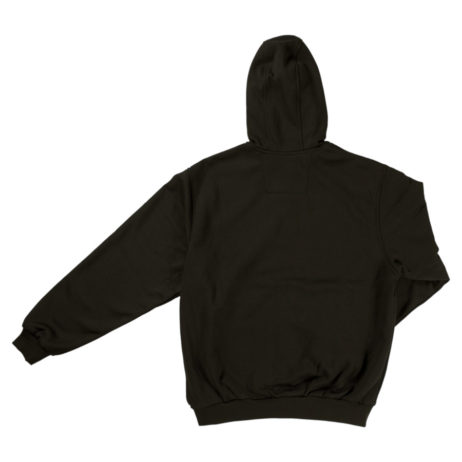 black zip hoodie back