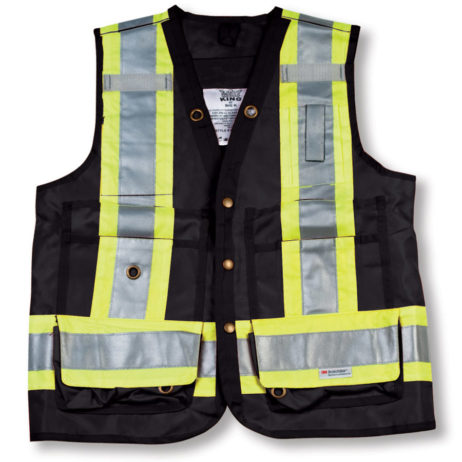 black surveyor vest