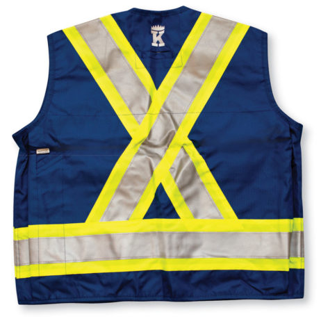 royal blue surveyor vest back