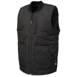 Insulated Versatile Quilted Vest - Black