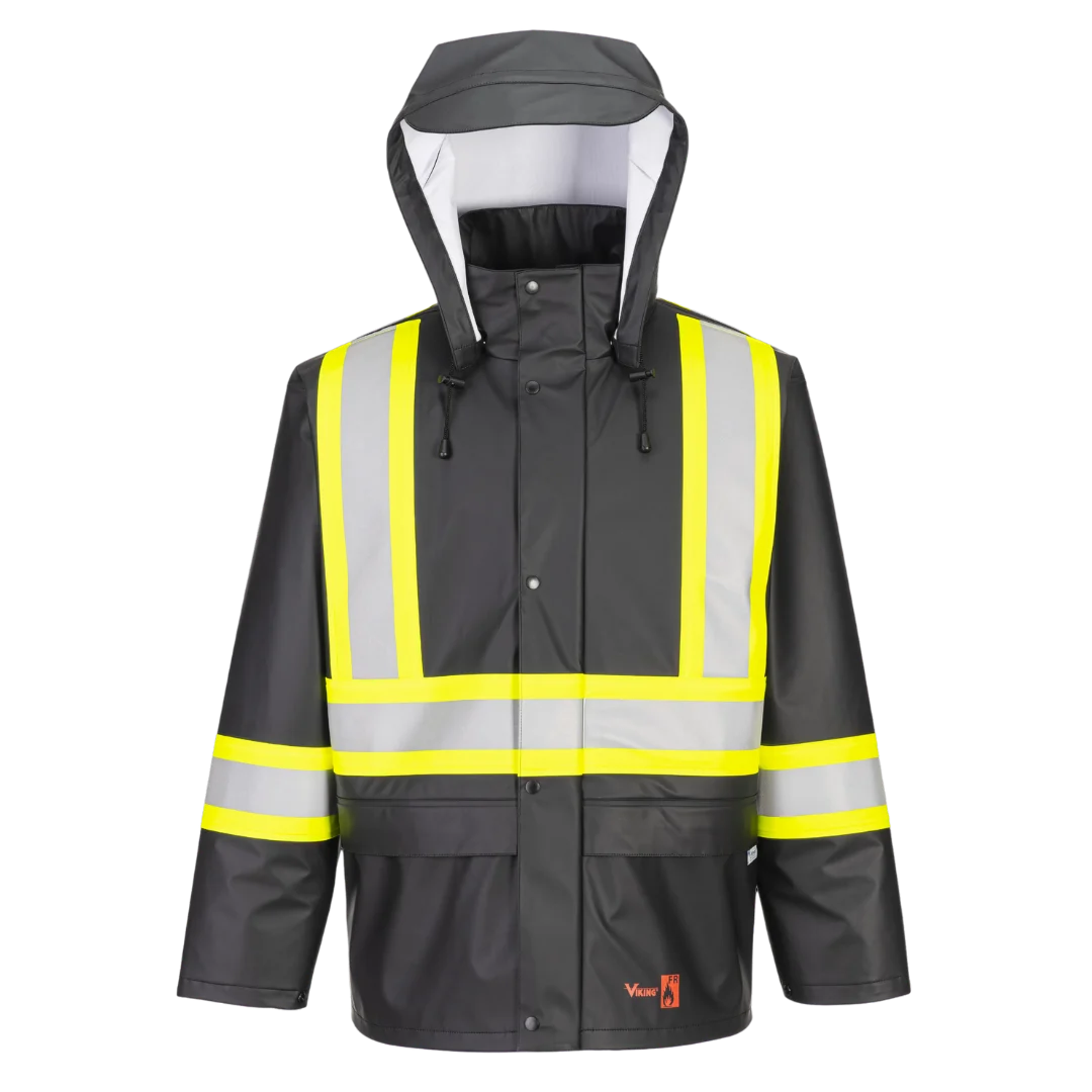 Viking Handyman® FR Hi-Viz PU Rain Jacket Direct Workwear
