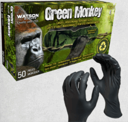 Watson Gloves® Green Monkey™ 8 Mil Biodegradable Heavy Weight Nitrile Gloves (Box of 50)