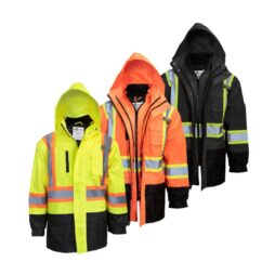 Hi-Viz Waterproof 5-in-1 Rain Jacket
