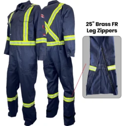 Atlas Guardian® Navy FR/AR Coveralls w/ Leg Zippers (32-80T)