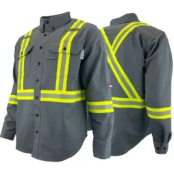 Guardian® FR/AR Hi-Viz Grey Uniform Work Shirt (XXS - 7XL R & T)