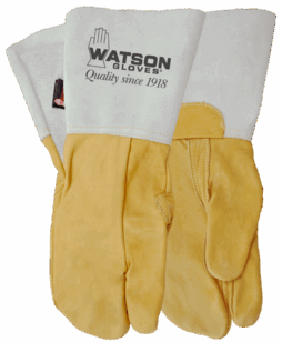 "Black Out" Full-Grain 1-Finger Utility Mittens